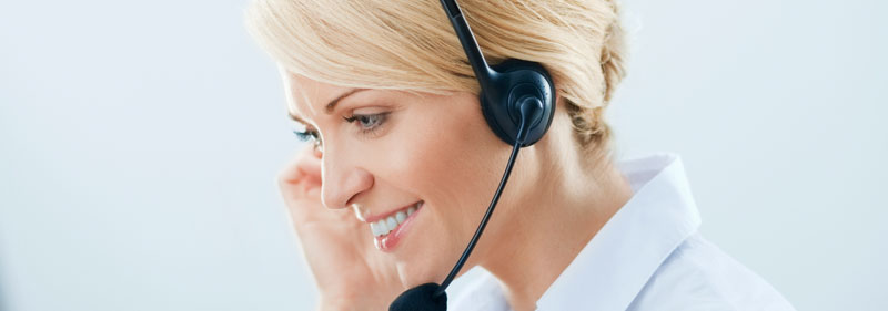 call center customer service worker