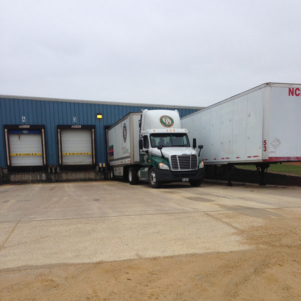 trucks at a dock