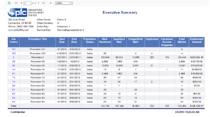 promotions fulfillment report