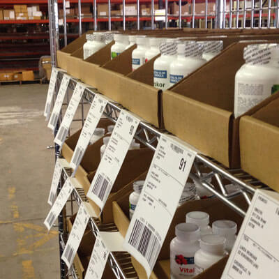 ecommerce fulfillment warehouse product bins