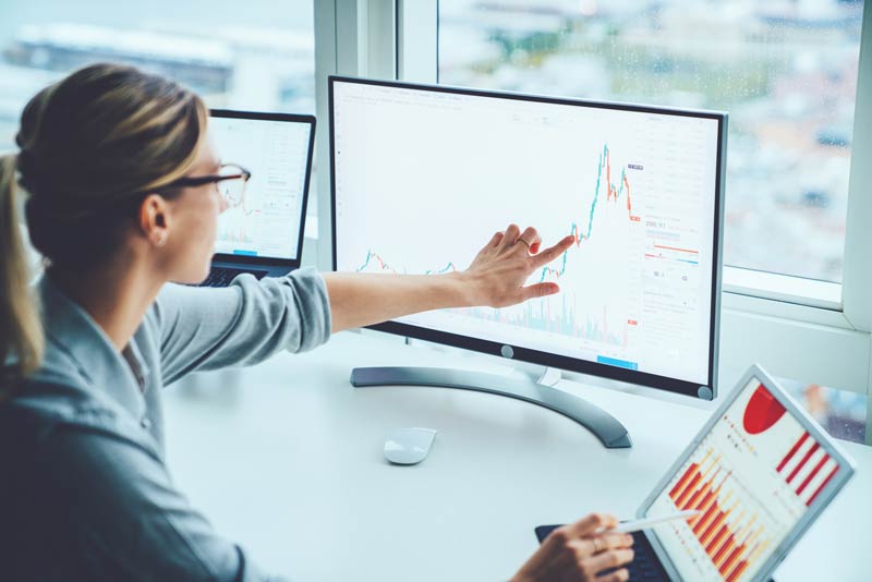 woman working at computer